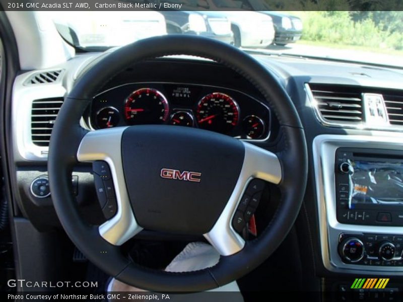 Carbon Black Metallic / Ebony 2014 GMC Acadia SLT AWD