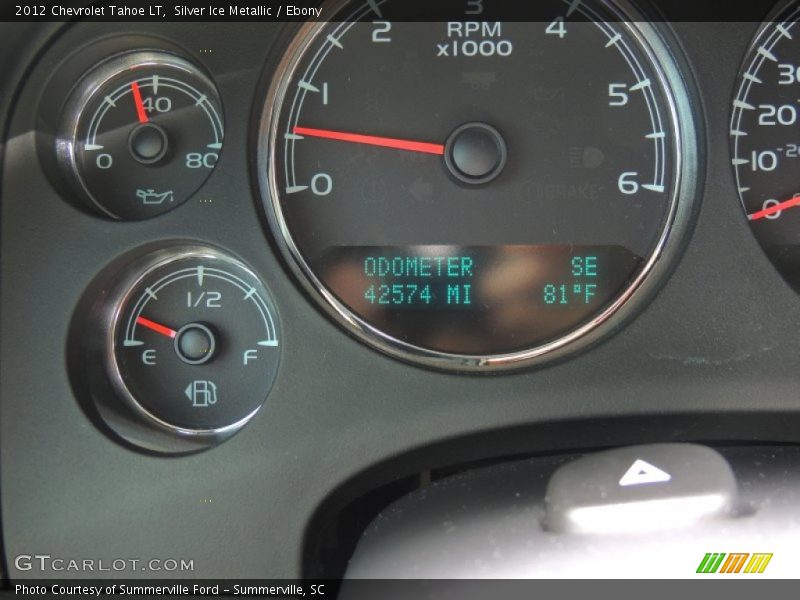 Silver Ice Metallic / Ebony 2012 Chevrolet Tahoe LT