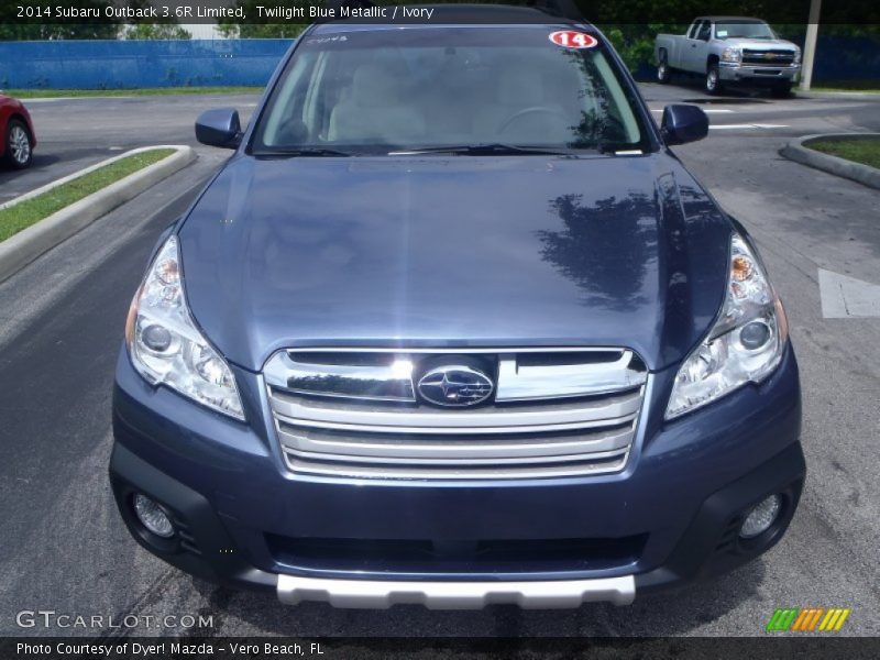 Twilight Blue Metallic / Ivory 2014 Subaru Outback 3.6R Limited