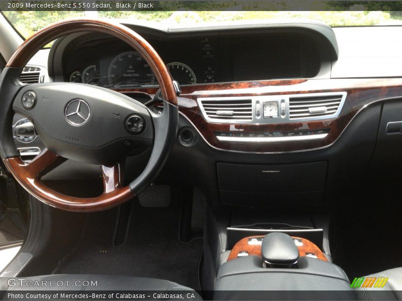 Black / Black 2009 Mercedes-Benz S 550 Sedan