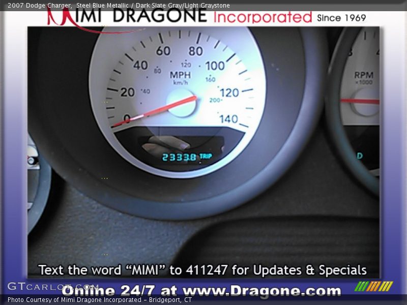 Steel Blue Metallic / Dark Slate Gray/Light Graystone 2007 Dodge Charger