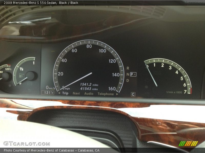 Black / Black 2009 Mercedes-Benz S 550 Sedan