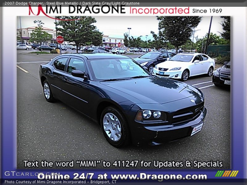 Steel Blue Metallic / Dark Slate Gray/Light Graystone 2007 Dodge Charger