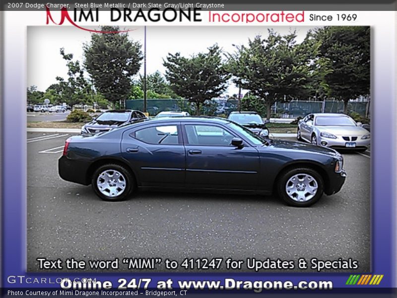 Steel Blue Metallic / Dark Slate Gray/Light Graystone 2007 Dodge Charger