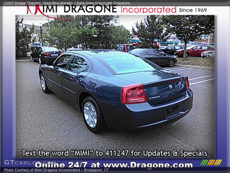 Steel Blue Metallic / Dark Slate Gray/Light Graystone 2007 Dodge Charger