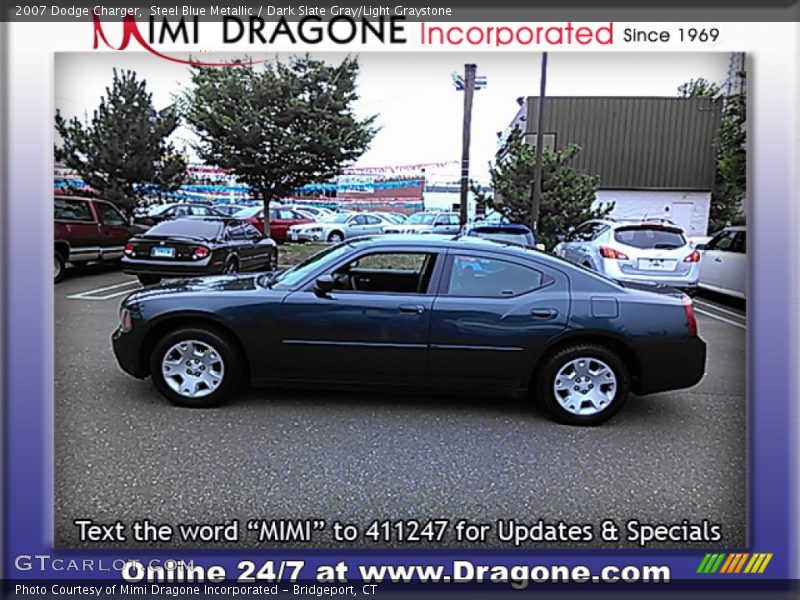 Steel Blue Metallic / Dark Slate Gray/Light Graystone 2007 Dodge Charger