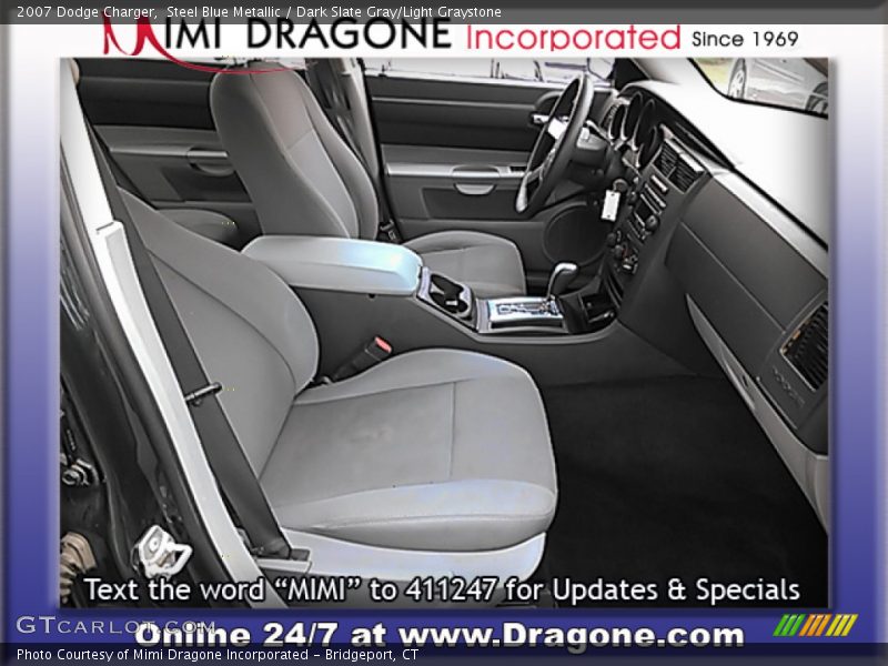 Steel Blue Metallic / Dark Slate Gray/Light Graystone 2007 Dodge Charger