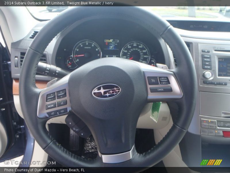 Twilight Blue Metallic / Ivory 2014 Subaru Outback 3.6R Limited