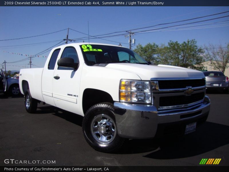 Summit White / Light Titanium/Ebony 2009 Chevrolet Silverado 2500HD LT Extended Cab 4x4