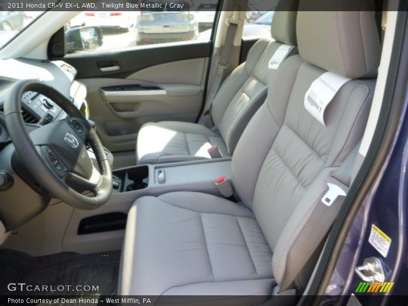 Twilight Blue Metallic / Gray 2013 Honda CR-V EX-L AWD