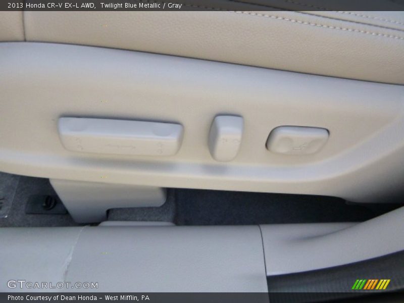 Twilight Blue Metallic / Gray 2013 Honda CR-V EX-L AWD