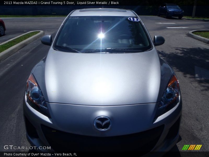 Liquid Silver Metallic / Black 2013 Mazda MAZDA3 i Grand Touring 5 Door