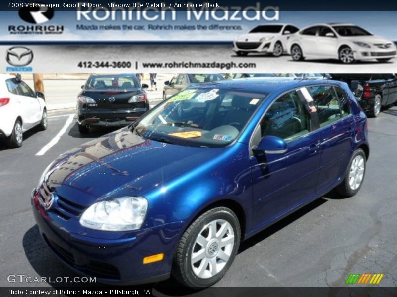 Shadow Blue Metallic / Anthracite Black 2008 Volkswagen Rabbit 4 Door