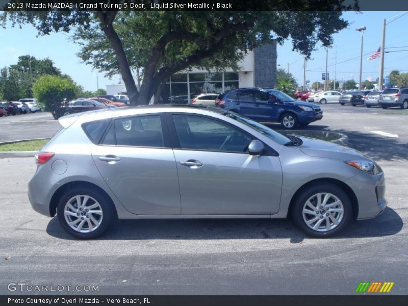 Liquid Silver Metallic / Black 2013 Mazda MAZDA3 i Grand Touring 5 Door