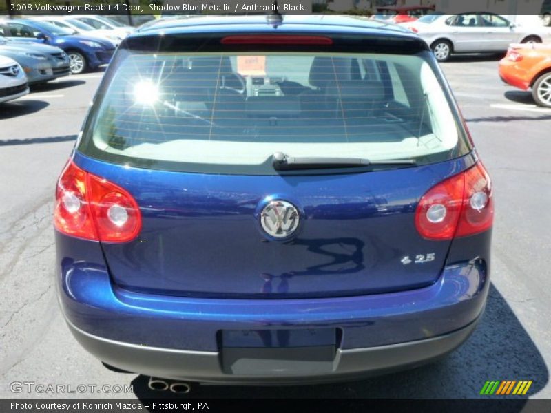 Shadow Blue Metallic / Anthracite Black 2008 Volkswagen Rabbit 4 Door