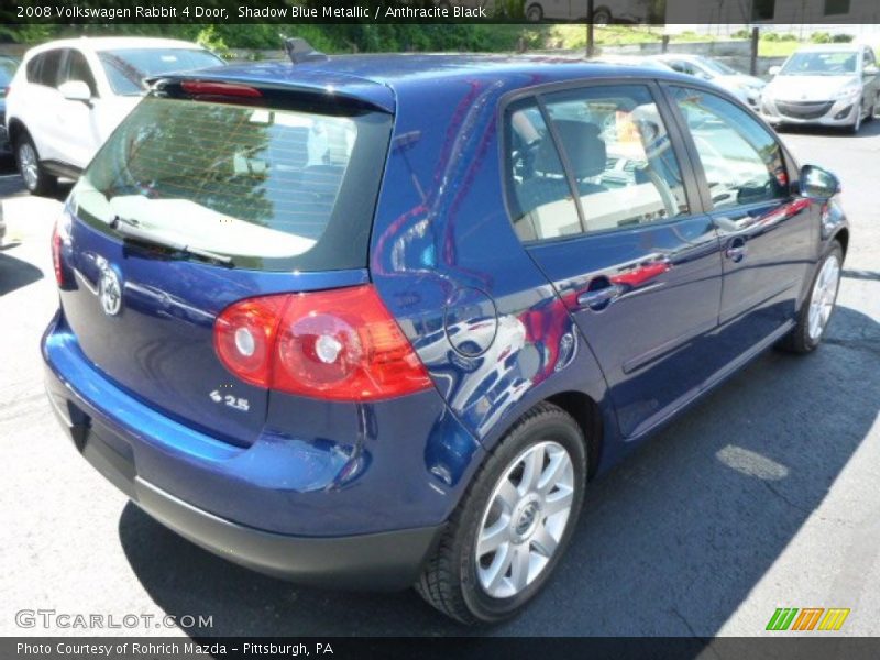 Shadow Blue Metallic / Anthracite Black 2008 Volkswagen Rabbit 4 Door