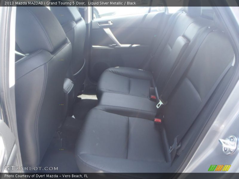 Liquid Silver Metallic / Black 2013 Mazda MAZDA3 i Grand Touring 5 Door