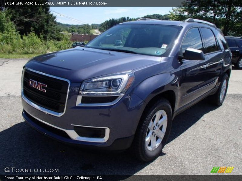 Atlantis Blue Metallic / Ebony 2014 GMC Acadia SLE AWD