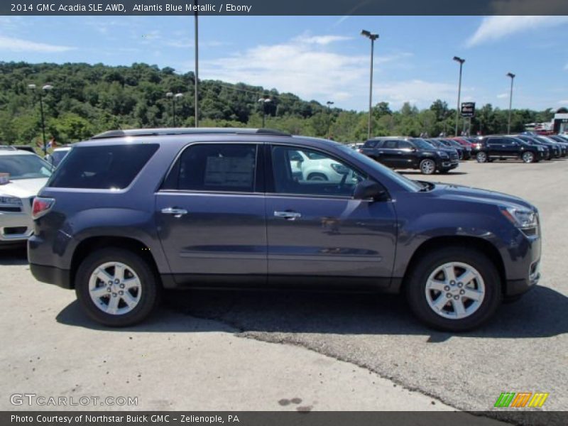 Atlantis Blue Metallic / Ebony 2014 GMC Acadia SLE AWD