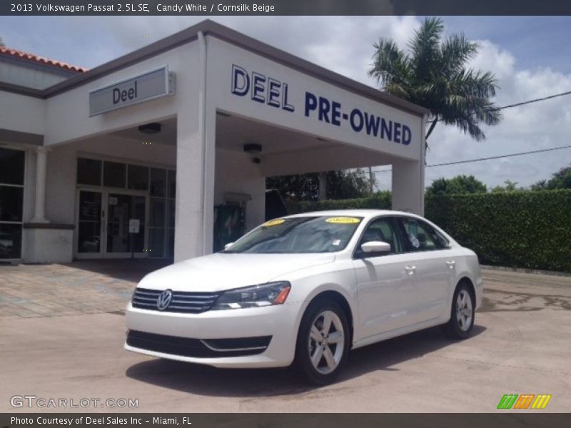 Candy White / Cornsilk Beige 2013 Volkswagen Passat 2.5L SE