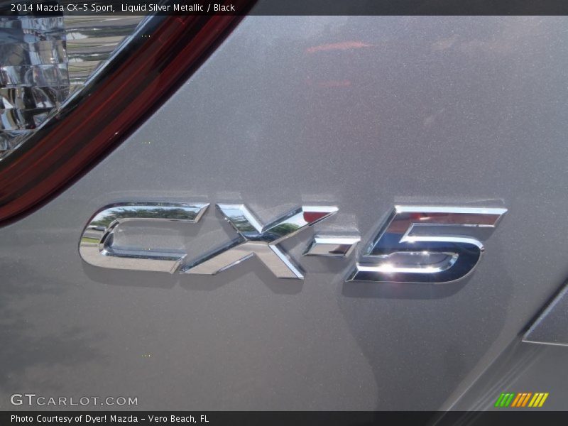 Liquid Silver Metallic / Black 2014 Mazda CX-5 Sport