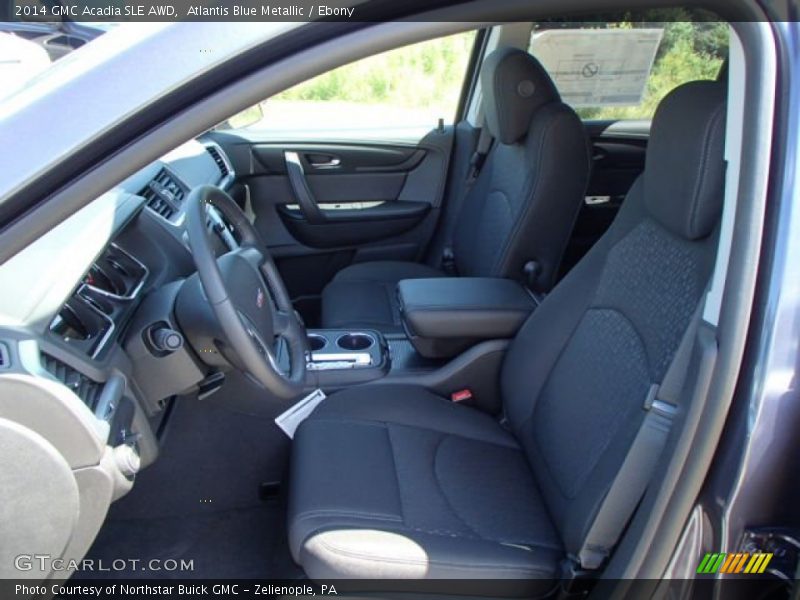 Atlantis Blue Metallic / Ebony 2014 GMC Acadia SLE AWD
