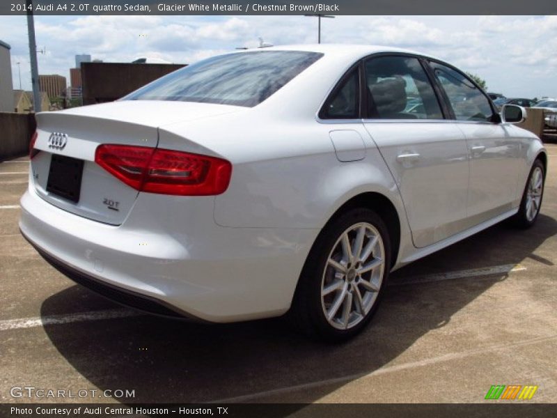 Glacier White Metallic / Chestnut Brown/Black 2014 Audi A4 2.0T quattro Sedan