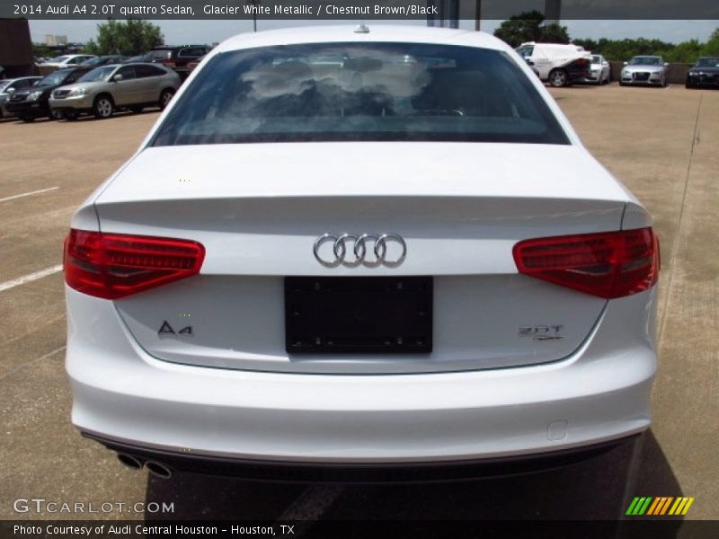 Glacier White Metallic / Chestnut Brown/Black 2014 Audi A4 2.0T quattro Sedan