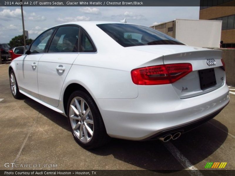Glacier White Metallic / Chestnut Brown/Black 2014 Audi A4 2.0T quattro Sedan