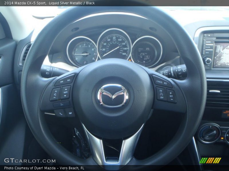 Liquid Silver Metallic / Black 2014 Mazda CX-5 Sport