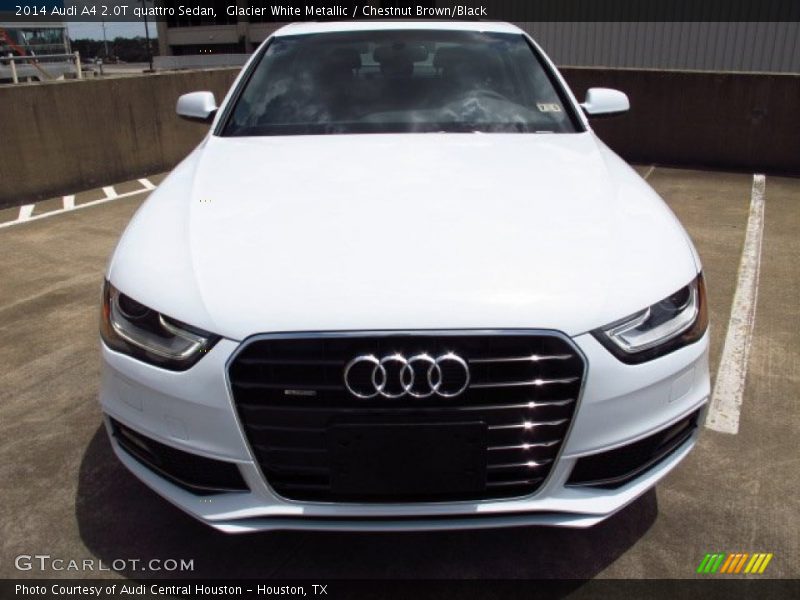 Glacier White Metallic / Chestnut Brown/Black 2014 Audi A4 2.0T quattro Sedan