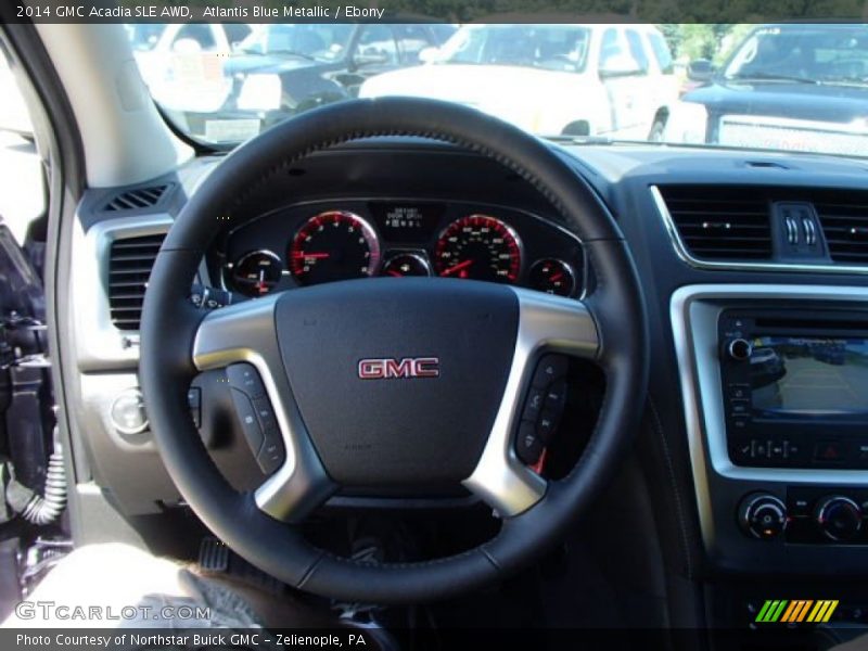 Atlantis Blue Metallic / Ebony 2014 GMC Acadia SLE AWD