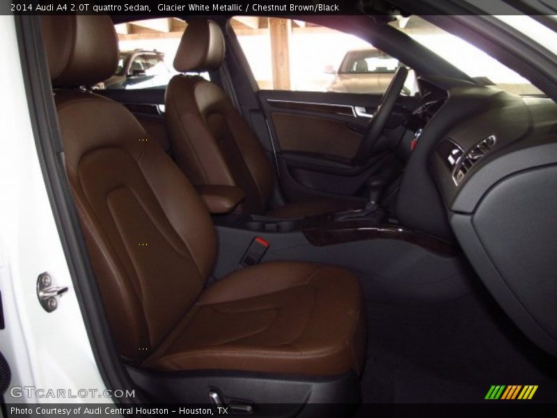 Glacier White Metallic / Chestnut Brown/Black 2014 Audi A4 2.0T quattro Sedan