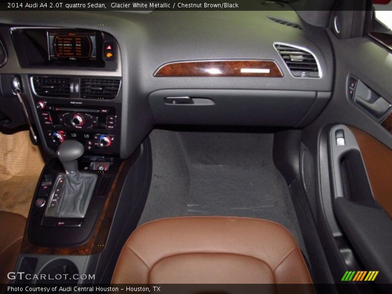 Glacier White Metallic / Chestnut Brown/Black 2014 Audi A4 2.0T quattro Sedan