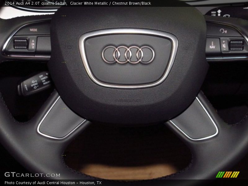 Glacier White Metallic / Chestnut Brown/Black 2014 Audi A4 2.0T quattro Sedan