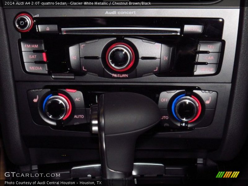 Glacier White Metallic / Chestnut Brown/Black 2014 Audi A4 2.0T quattro Sedan