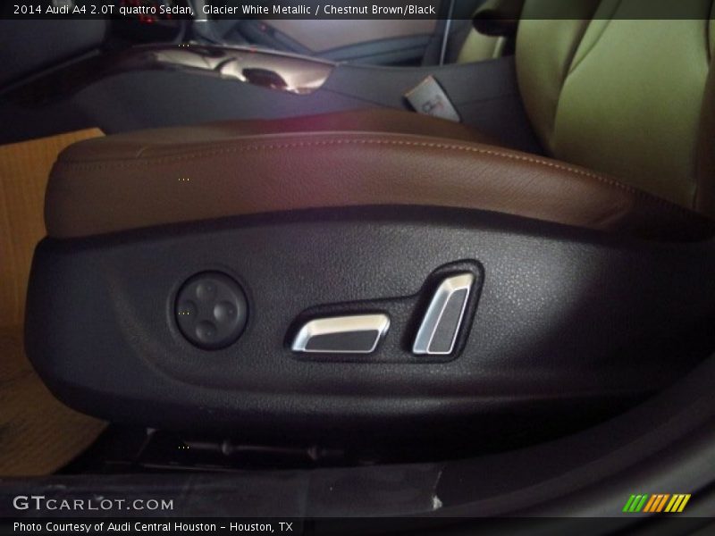 Glacier White Metallic / Chestnut Brown/Black 2014 Audi A4 2.0T quattro Sedan