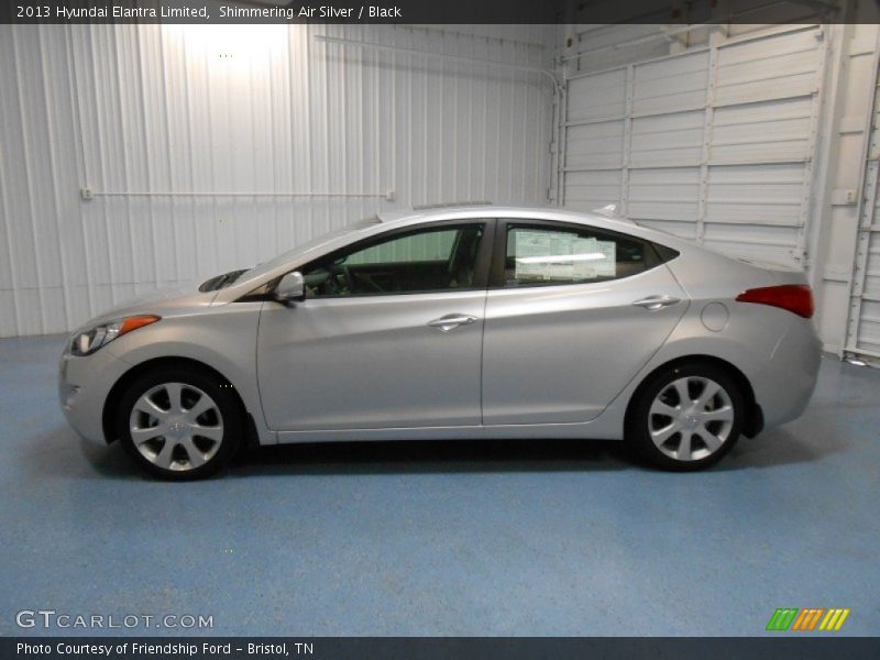 Shimmering Air Silver / Black 2013 Hyundai Elantra Limited