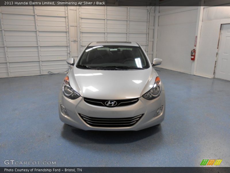 Shimmering Air Silver / Black 2013 Hyundai Elantra Limited