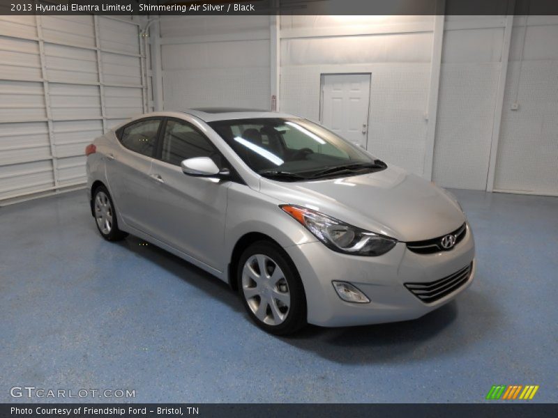 Shimmering Air Silver / Black 2013 Hyundai Elantra Limited