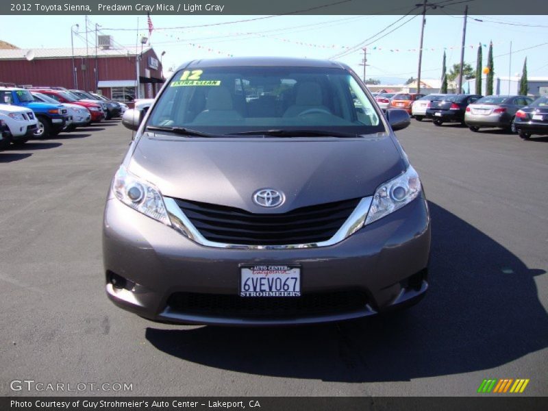 Predawn Gray Mica / Light Gray 2012 Toyota Sienna