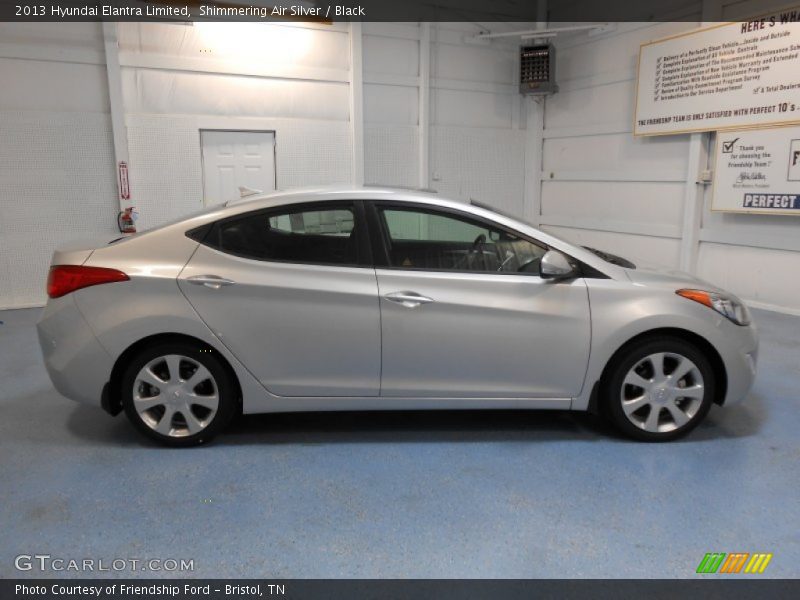 Shimmering Air Silver / Black 2013 Hyundai Elantra Limited