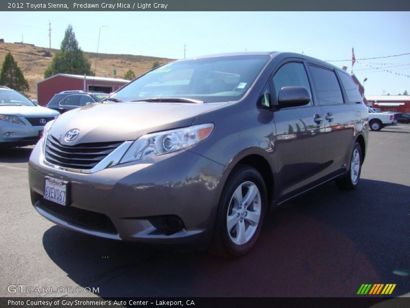 Predawn Gray Mica / Light Gray 2012 Toyota Sienna