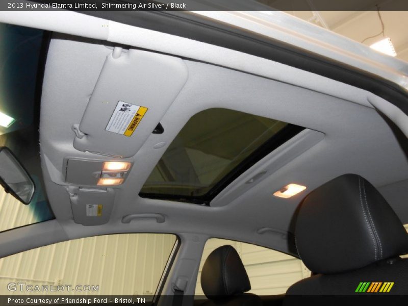 Shimmering Air Silver / Black 2013 Hyundai Elantra Limited