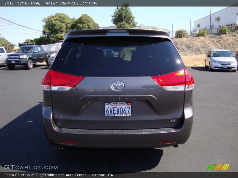 Predawn Gray Mica / Light Gray 2012 Toyota Sienna