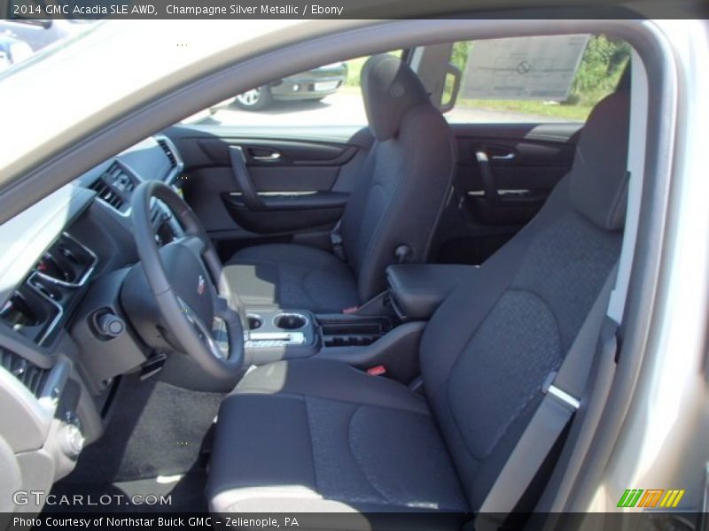 Champagne Silver Metallic / Ebony 2014 GMC Acadia SLE AWD