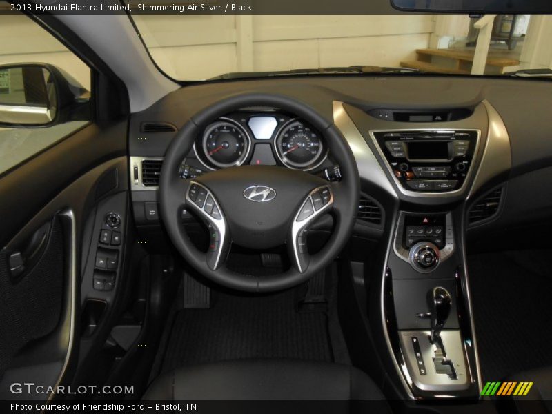 Shimmering Air Silver / Black 2013 Hyundai Elantra Limited