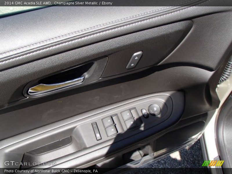 Champagne Silver Metallic / Ebony 2014 GMC Acadia SLE AWD