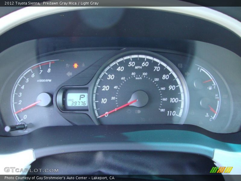 Predawn Gray Mica / Light Gray 2012 Toyota Sienna