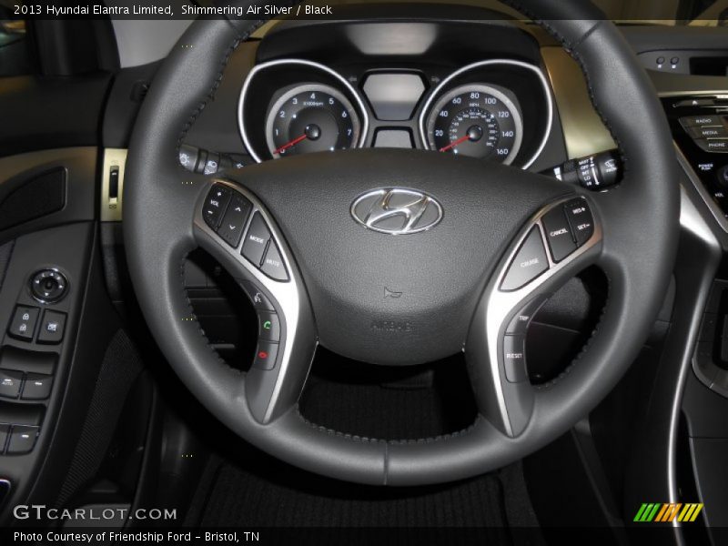 Shimmering Air Silver / Black 2013 Hyundai Elantra Limited